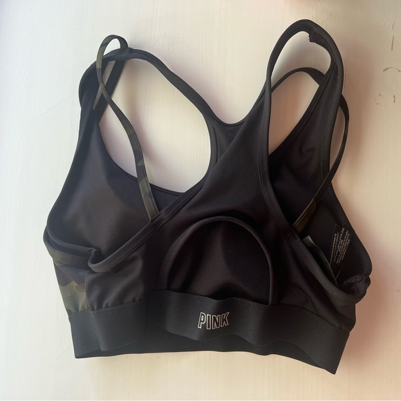 NWOT VS PINK Active Sports Bra CAMO Bralette Crop Top S - Picture 7 of 7